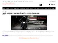 Biker Motorcycle Riding Gear, Apparel, Clothing