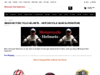 Biker Motorcycle Helmets - Motorcycle Gear Superstore