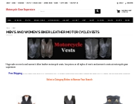 Men's and Women's Biker Leather Motorcycle Vests