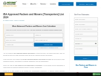 IBA Approved Packers and Movers List 2024 - IBA Approved Transporters