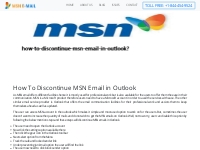 How To Discontinue MSN Email in Outlook