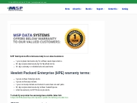 Warranty   MSP Data Systems Inc.