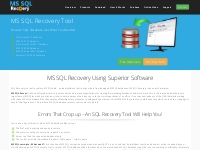 MS SQL Recovery Software to Repair MDF File and Recover MS SQL Databas