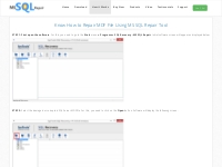 Steps of The MS SQL Repair Process by SQL Recovery Tool