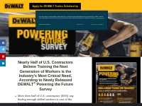 Nearly Half of U.S. Contractors Believe Training the Next Generation o