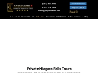 Private Niagara Falls Tours - Book Online - Canada Limo