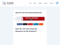 How Do I Do Free Keyword Research
