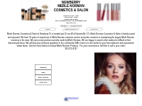Newberry Merle Norman Cosmetics   Salon Catalog