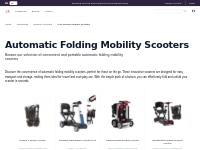 Fold Up With Ease: Automatic Mobility Scooters