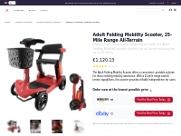 Portable Adult Folding Mobility Scooter with 25-Mile Range