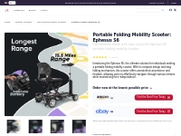 Ephesus S6: Portable Folding Mobility Scooter - Shop Now!