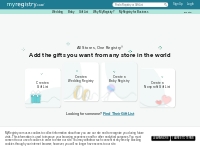   	Wedding Registry, Baby Registry & Gift Lists | MyRegistry.com