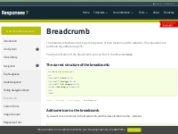 Breadcrumb - Responsee - lightweight responsive CSS framework