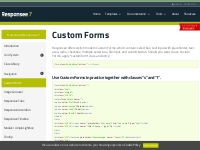 Custom Forms - Responsee - lightweight responsive CSS framework