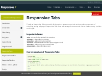 Responsive Tabs - Responsee - lightweight responsive CSS framework