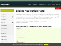 Sliding Navigation Panel - Responsee - lightweight responsive CSS fram