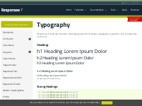 Typography - Responsee - lightweight responsive CSS framework