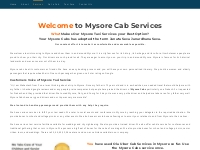 Taxi Services In Mysore | Mysore Cab Services | Mysore Cab