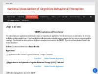 Applications : National Association of Cognitive-Behavioral Therapists