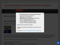 Effective CBT Requires Rational Thinking of the Therapist : NACBT