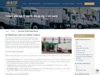 International Freight Shipping Company | International Shipping Servic