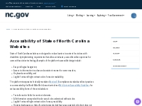 Accessibility of State of North Carolina Websites | nc.gov