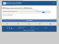               NLM Catalog: Journals referenced in the NCBI Databases