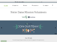 Community Education in the US - Notre Dame Mission Volunteers