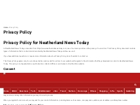 Privacy Policy - Neatherland News Today