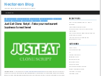 Just Eat Clone Script -Take your restaurant business to next level - N