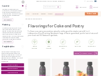 Flavorings for Cake and Pastry - Flavoring by field of use