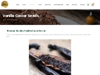 Vanilla Seeds | Vanilla Caviar Seeds