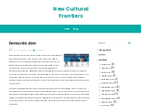 Democratisation - New Cultural Frontiers