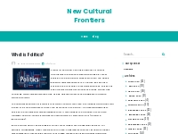 What is Politics? - New Cultural Frontiers