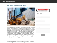 Site Clean Up   Dumpster Rental - NEW ORLEANS DEMOLITION
