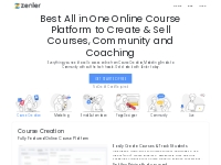 Zenler - All In One Course Creation, Delivery   Marketing Platform
