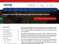 Copper Tubes for Heating Application & Solar Panels | Nexim Alloys