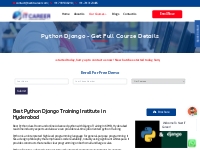 Python Django Training Institute In Hyderabad | Python Django Courses
