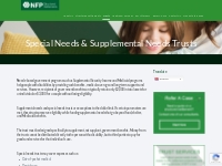 Special Needs   Supplemental Needs Trusts   NFP Structures