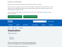  Yellow fever - Vaccination  - NHS