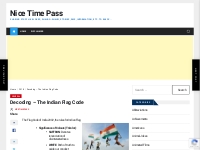 Decoding – The Indian Flag Code Nice Time Pass Tricolor Flag