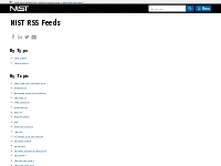 NIST RSS Feeds | NIST