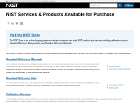 NIST Services   Products Available for Purchase | NIST