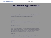 The Different Types of Music - NJAI - New Jersey Art Incubator