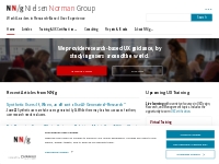 Nielsen Norman Group:  UX Training, Consulting,   Research