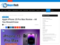 Apple iPhone 15 Pro Max Review - All You Should Know