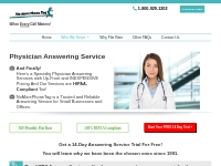 Physician Answering Service | Physicians Answering Services Cost | No 