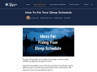 How To Fix Your Sleep Schedule Step By Step