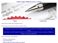 Notary Public Waltham Forest, London, Chingford, Baker's Arms
