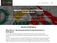 Electrician Nottingham | Alpha Electricians Nottingham